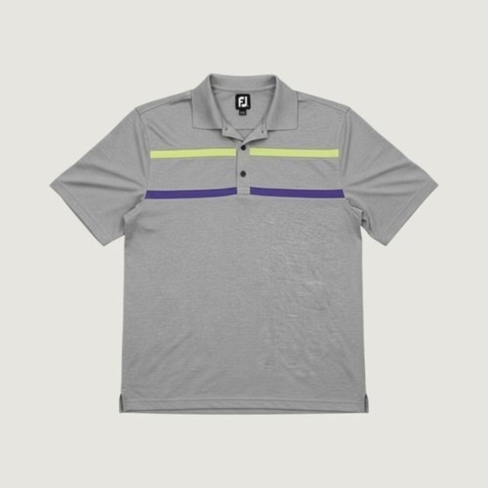 FootJoy FJ Gray Short Sleeve Golf Polo Shirt Men M Vietnam‎ Polyester/Spandex